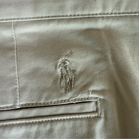 Polo Ralph Lauren Khaki Polo Chino Shorts BIG 46B Classic Fit 9" Flat Front - Picture 7 of 8
